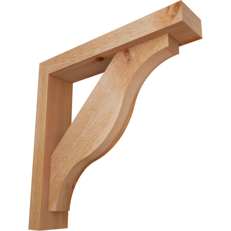Support Funston Block avec support décalé, 20 po x 20 po, Cèdre rouge occidental de l 4 po (scié brut)