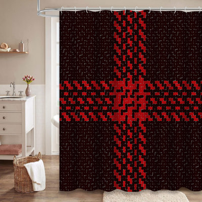 Rideau de douche avec 12 crochets Lumberjack