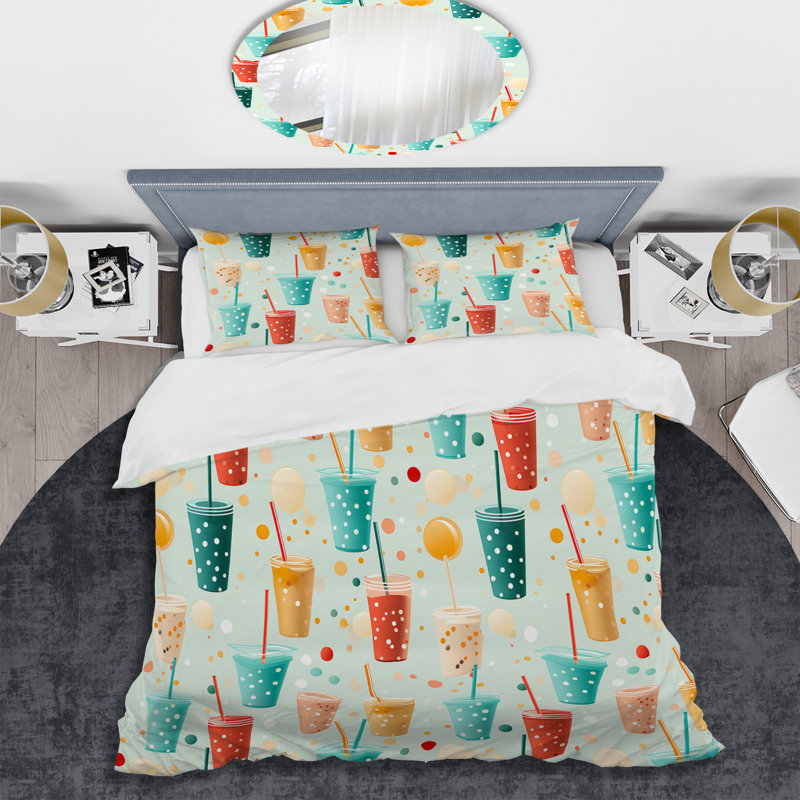 Ensemble de housse de couette Popart Soda Spots For Teenagers Room I, Housse de couette pour très grand lit et 2 très
