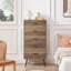 Commode à 5 tiroirs - Commode spacieuse et élégante, commode pour chambre à coucher, placard, couloir, l 23,6 po x P 15,7 po x H 48 po, noyer rustique