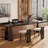 Black Rectangular Solid Wood Writing desk-661837911