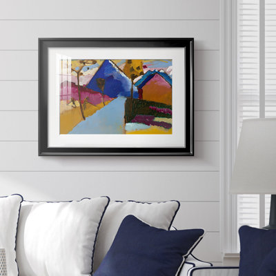 Mountain Landscape, Murnau-Wassily Kandinsky-Framed Print with Mat and glass-c. 1908–1910