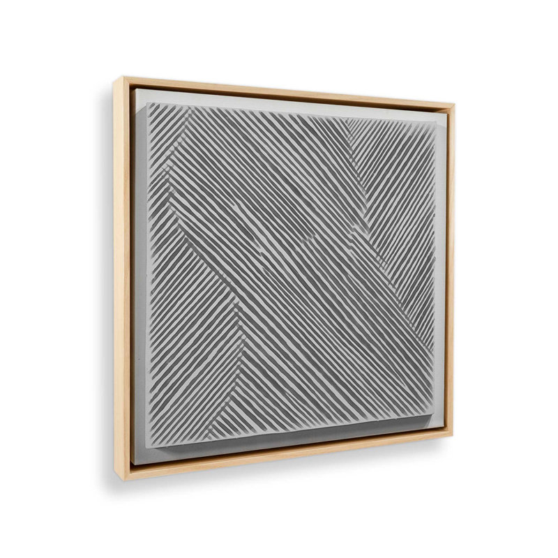 Linear Illusion II, reproduction sur toile, Cadre américain en érable flottant, H 12,75 po x l 12,75 po x P 1,75 po