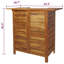 Table de bar d'extérieur avec tablettes, bois d'acacia brun massif de 43 pouces