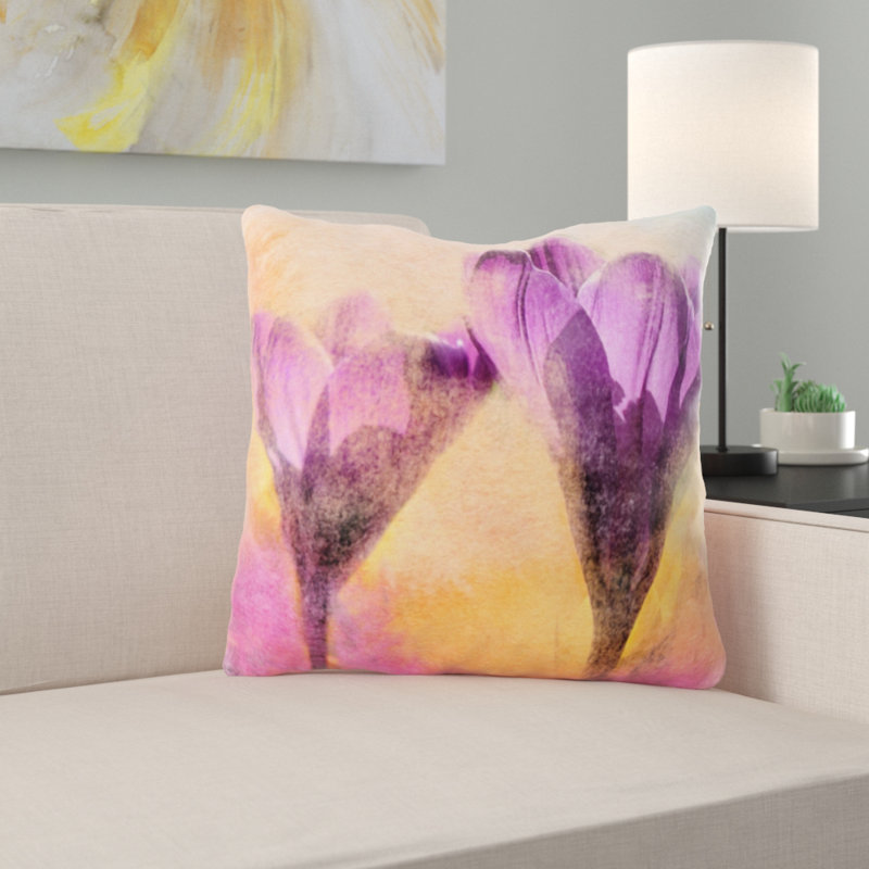 Housse et insert pour coussin carré Restrepo, Microsuède, Intérieur
