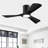 Ceiling Fan With Lights 42 Inch Flush Mount Ceiling Fan With Remote Control, ABS Blades Modern Outdoor Ceiling Fans For Bedroom/Farmhouse/Patio/Indoor, Quiet DC Motor