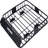Heavy-Duty Universal Roof Cargo Basket, Black Steel Roof Rack with Tie-Down Straps for Camping & Travel-75074026