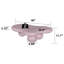 Table basse de 40 pouces en forme de nuage, table basse basse avec 3 pieds sphériques pour le salon, rose-628528002-628528003-637434301