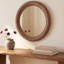 Delphine Round Solid Wood Mirror-1738225236
