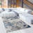 Chapeno Geometric Navy/Gray Area Rug-1250446030