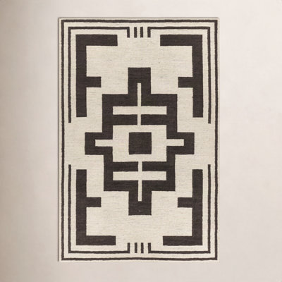 Theresa Brown Hand-Woven Geometric Wool Rug