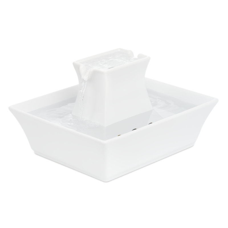 PetSafe Drinkwell Pagoda Pet Fountain, White, White