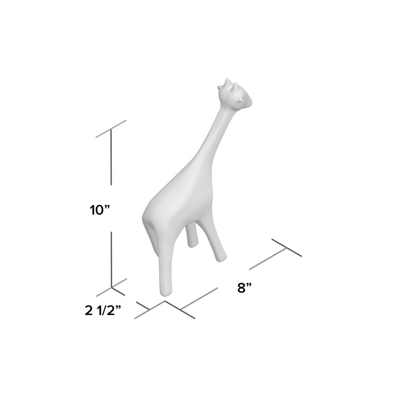 Giraffe Figurine, Matte White