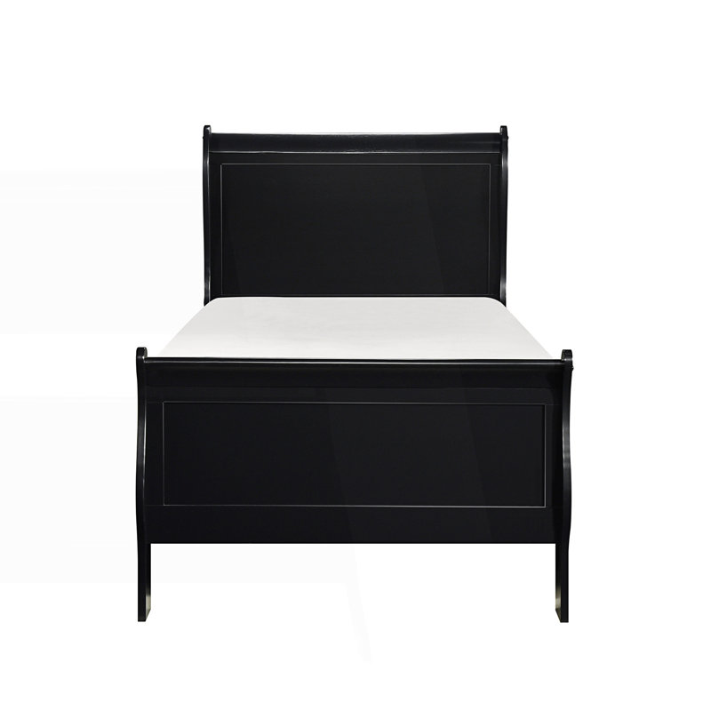 Lit simple traditionnel 1pc, Lit simple, Noir