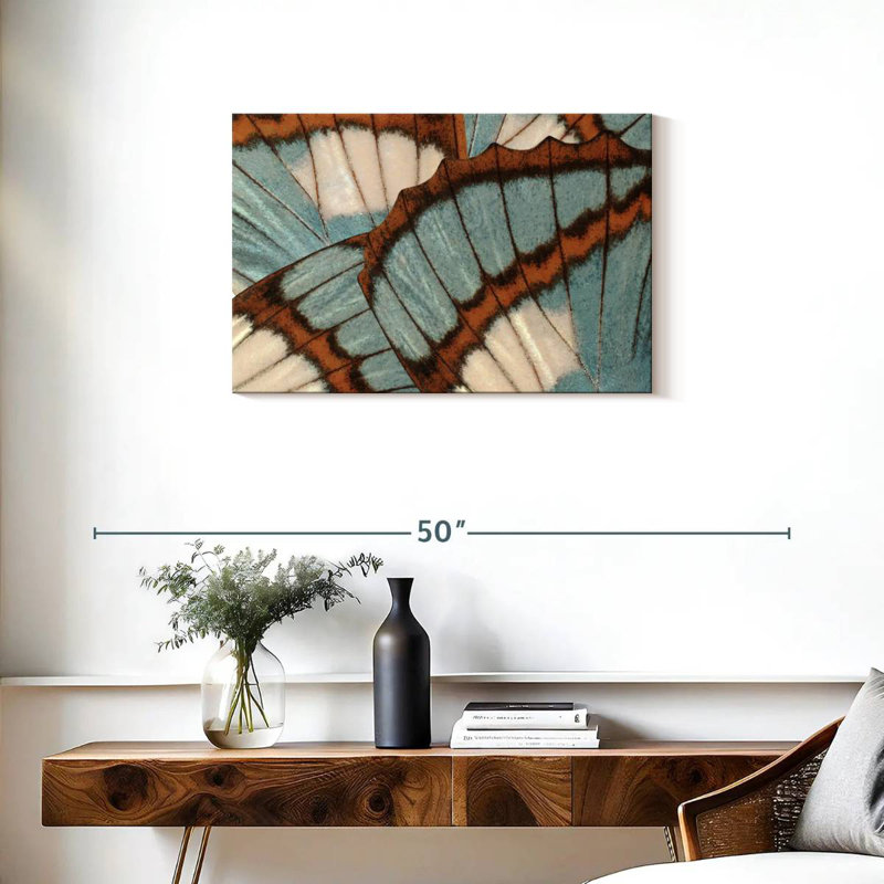 Brampt Blue Brown Butterfly Wings, 20" H x 30" W