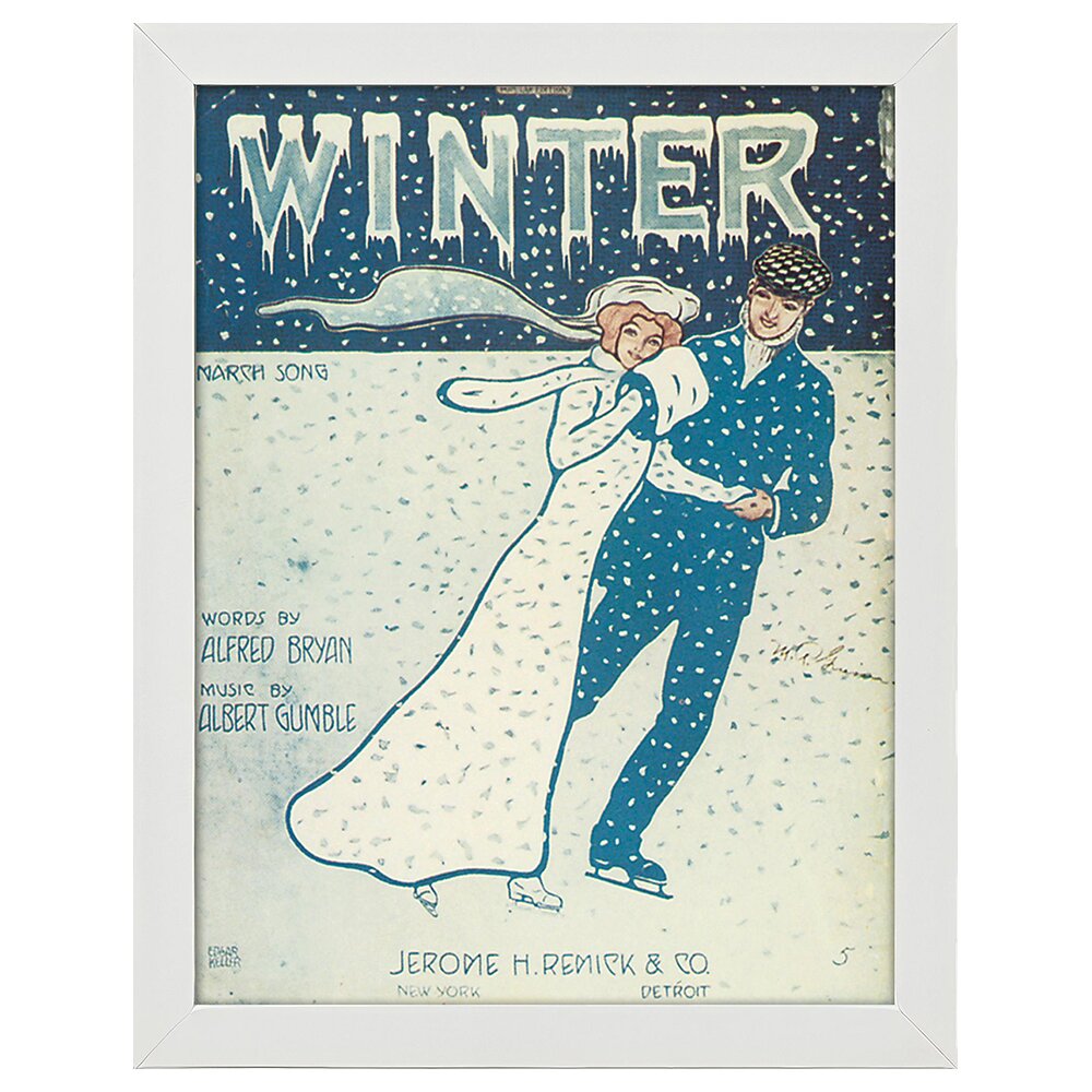 Leinwandbild  Vintage Music Cover Winter