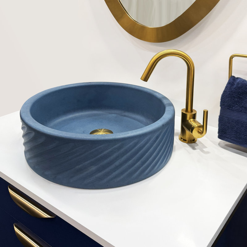 Newterra 16'' L Bathroom Sink, Aqua