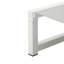 Chaise longue d'extérieur avec 5 positions réglables, structure en aluminium blanc et filet gris, plate à 180 °, peu encombrante, pour divers loisirs, temps respirant, jardin près de la piscine-197402783
