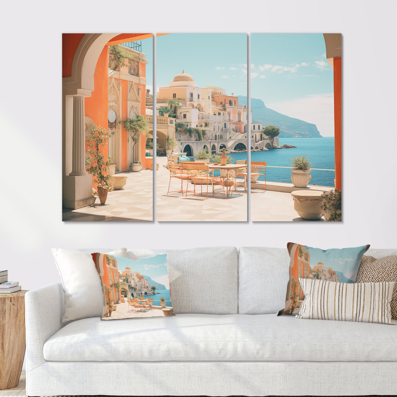Roseville - ensemble d'art mural plage, Toile tendue, H 32 po x l 48 po x P 1 po