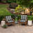 ARDEN Outdoor Plush Modern Tufted Blowfill Deep Seat Set, 24 x 24