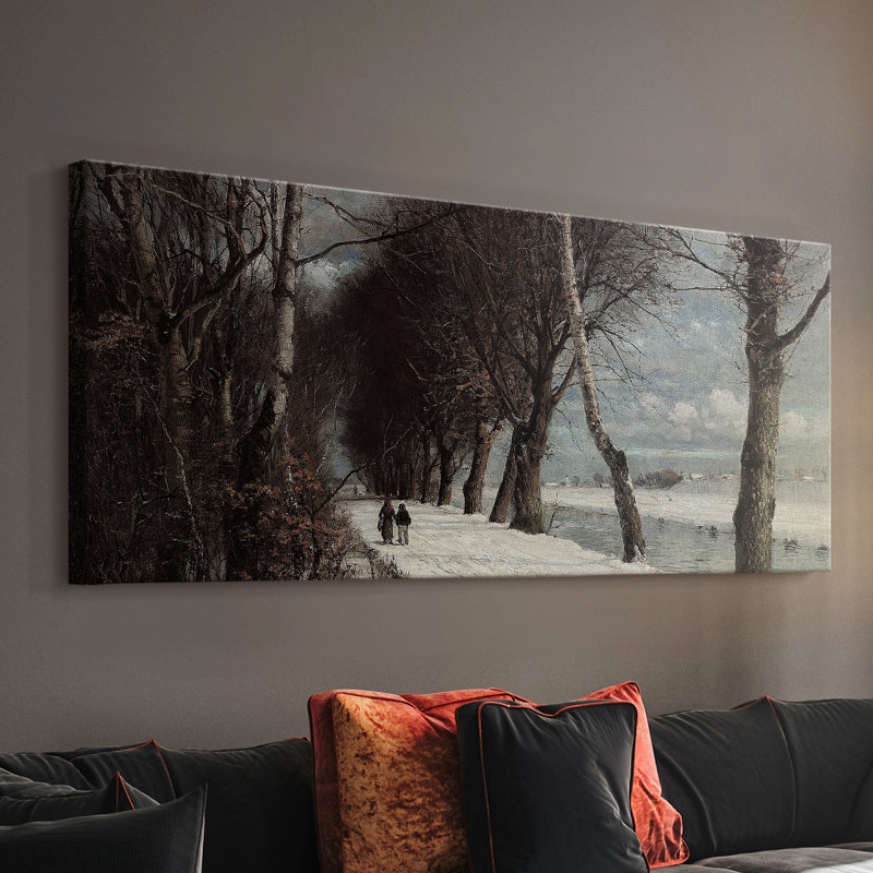 Série paysage - Dxliii - Toile tendue avec châssis - Prêt à accrocher, H 16 po x l 40 po