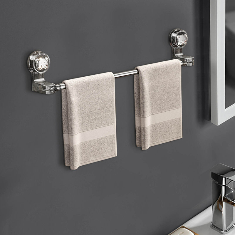 Porte-serviettes à ventouse rétractable, H 1,57 po x l 2,95 po x P 13 po