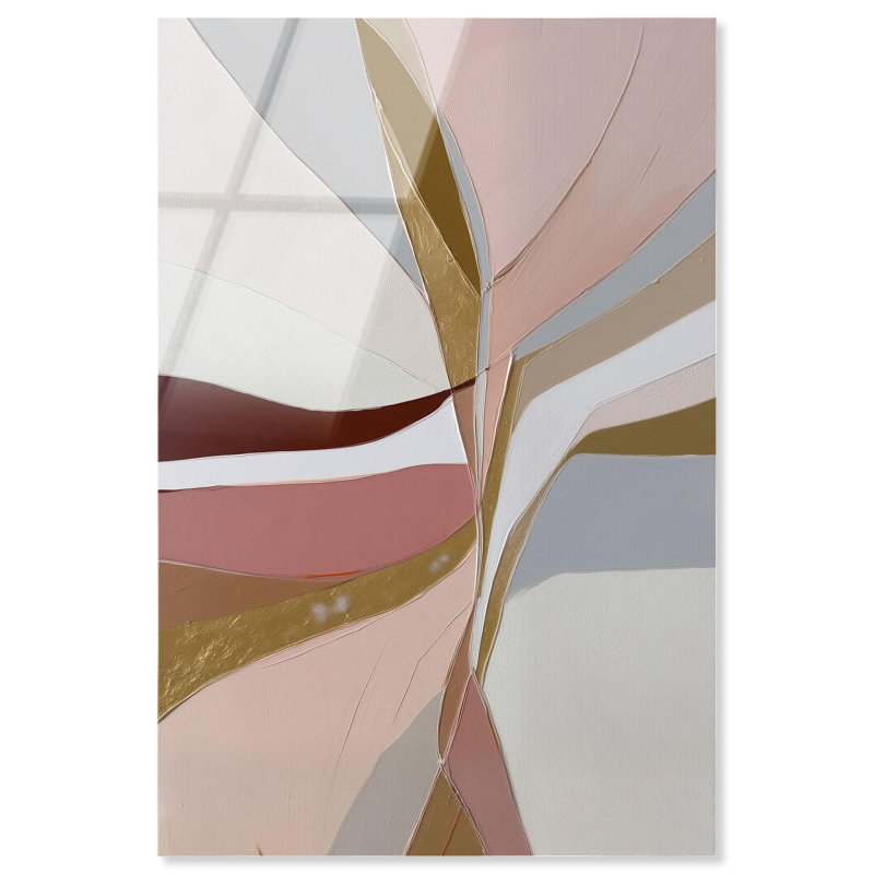 Décoration murale dorée bohème Golden Split I par Art Remedy, prête à être accrochée, 10 x 15, H 15 po x l 10 po