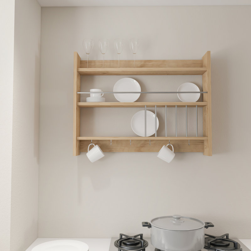 Degnan Cabinet Shelving Rack, Oak
