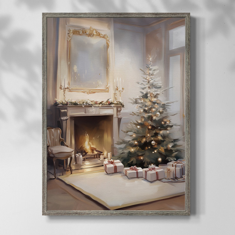 «Christmas Holiday Art», série 2, impression encadrée XVII - bois massif XMAI81795, H 21 po x l 17 po