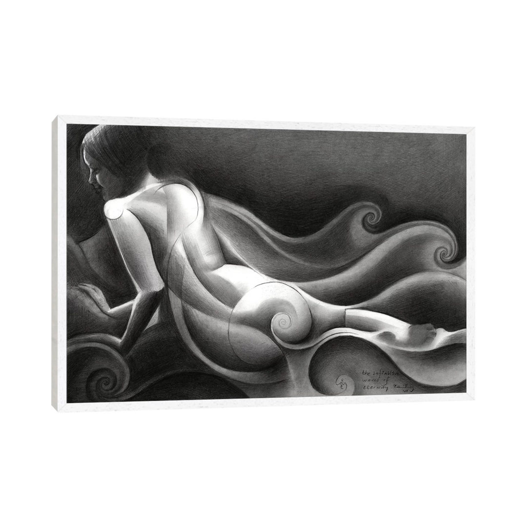 The Infinitave Waves Of Eternity von Corné Akkers - Floater Frame Gallery- Giclée auf Leinwand