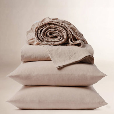 Organic Crinkled Percale 100% Cotton Percale Sheet Set