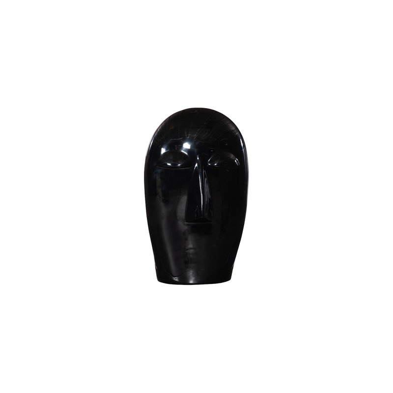 Emerging Face Sculpture, Gel Coat Black, Small