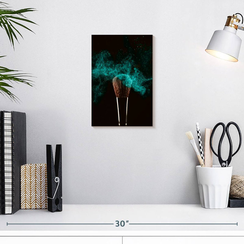 Poudre de maquillage turquoise Shuttleworth, H 12 po x l 8 po