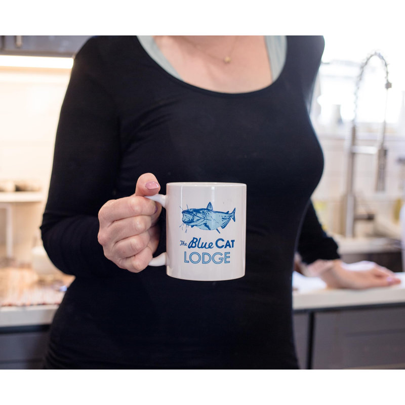 Tasse en céramique Ozark Blue Cat Lodge | Peut contenir 11 onces