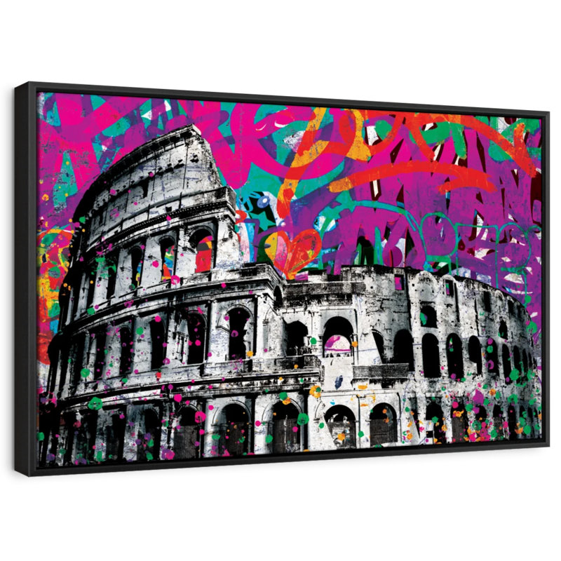 Grunge Colosseum Canvas Print, 9" H x 13" W