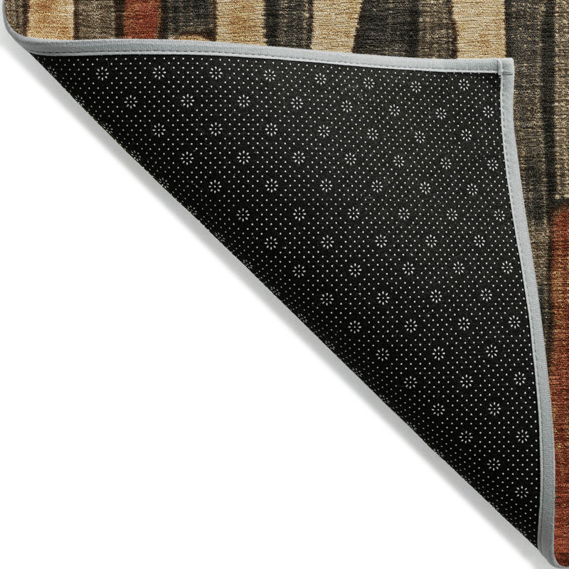 Coffee and Beige Stripe Flat Woven 8' x 10' Indoor/Outdoor Rug