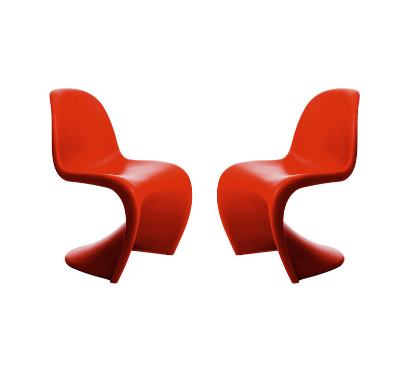 Chaise d'appoint Fiveish, Rouge