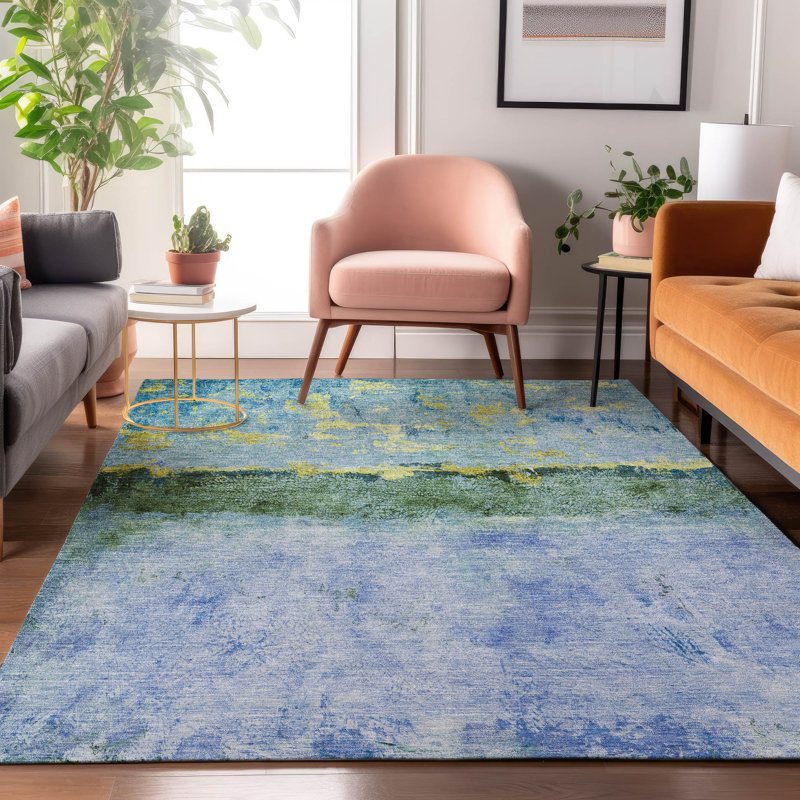 Premium Machine Washable Varroville AMF1716 Abstract Rug, Rectangle 9' x 12'