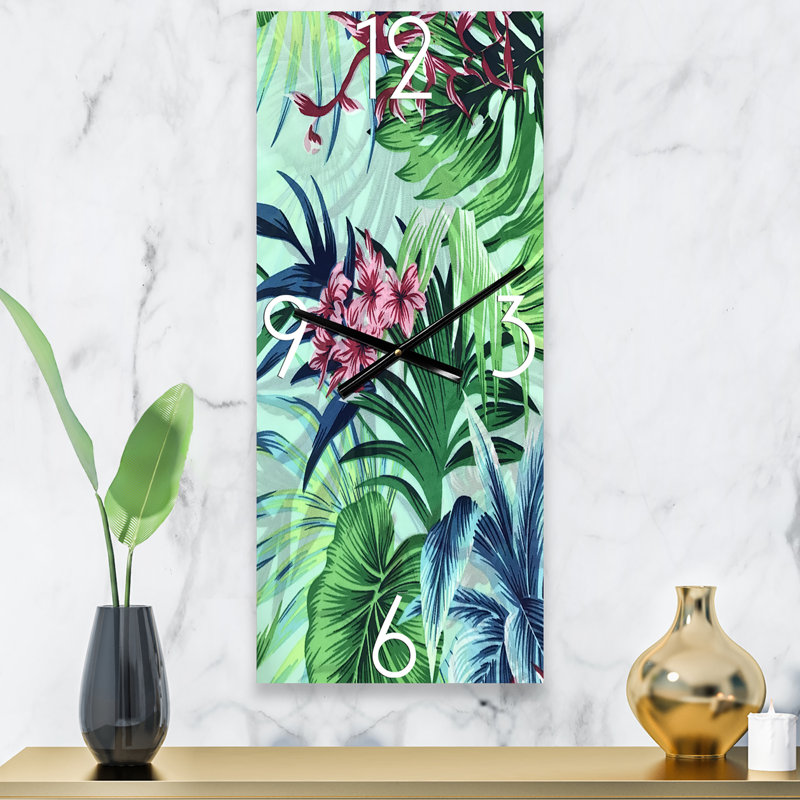 Horloge murale fleurs tropicales VII, Petit