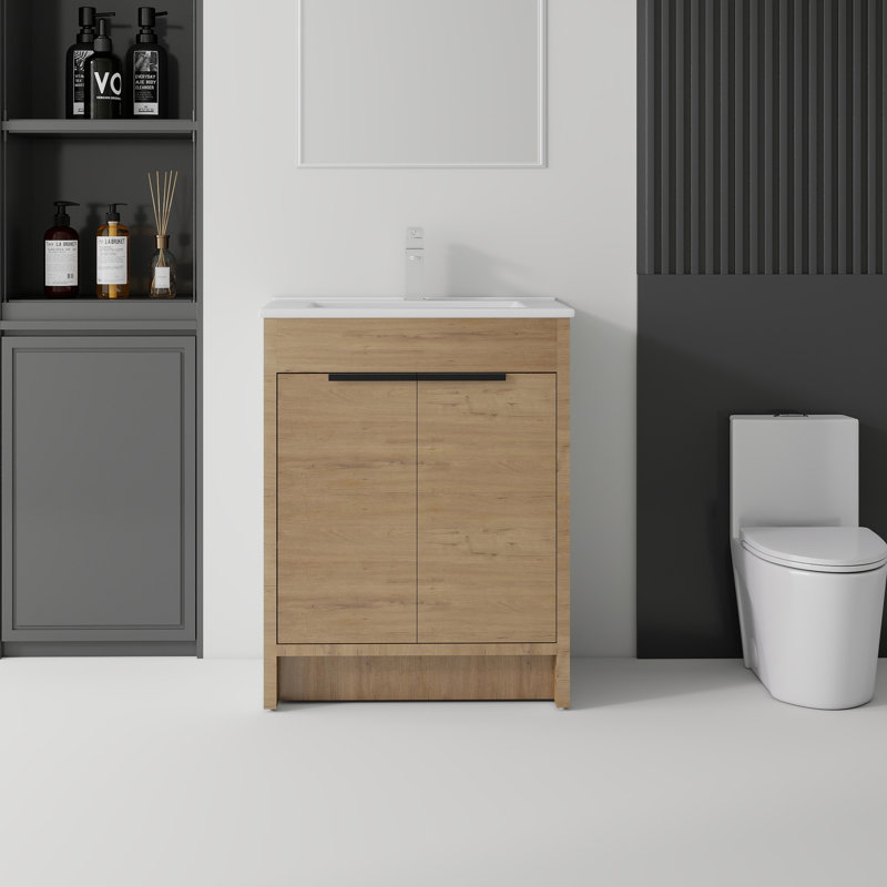 Meuble-lavabo autoportant avec lavabo