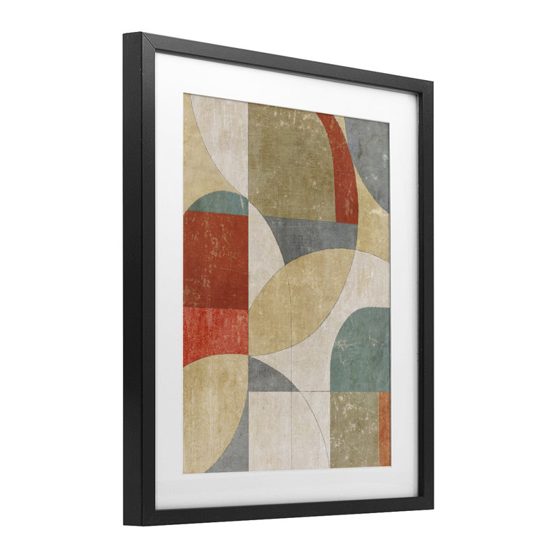 «Retro Arches Collage», impression par Suzanne Nicoll, Cadre noir minuit, H 21 po x l 17 po
