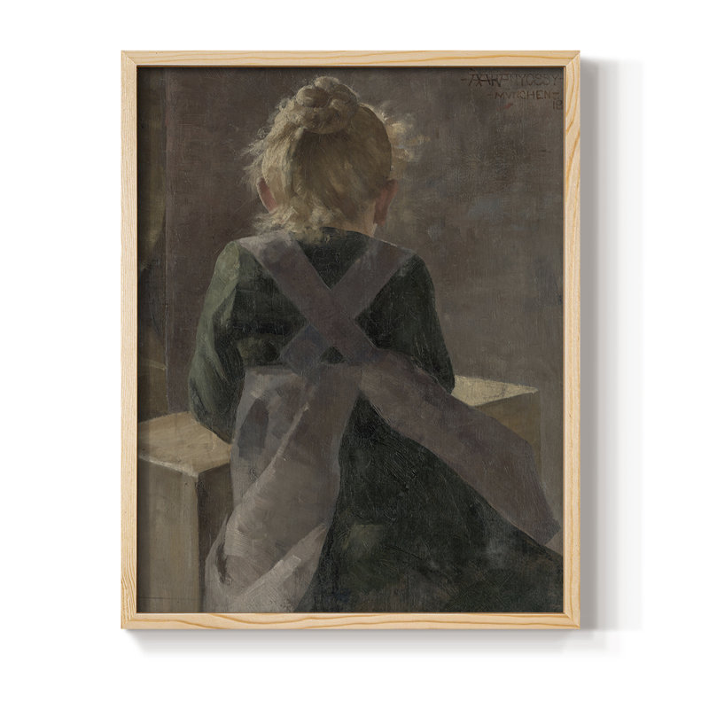Reproduction encadrée vintage XLIV - bois massif, Naturel, H 30 po x l 24 po