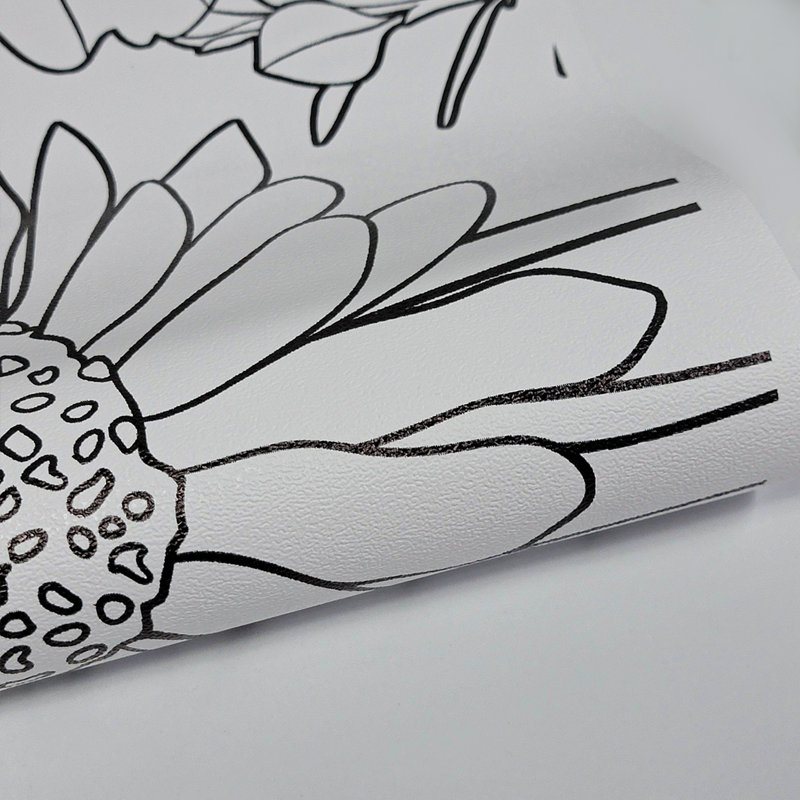 Croquis d'autocollants pour escaliers en vinyle texturé Dahlia