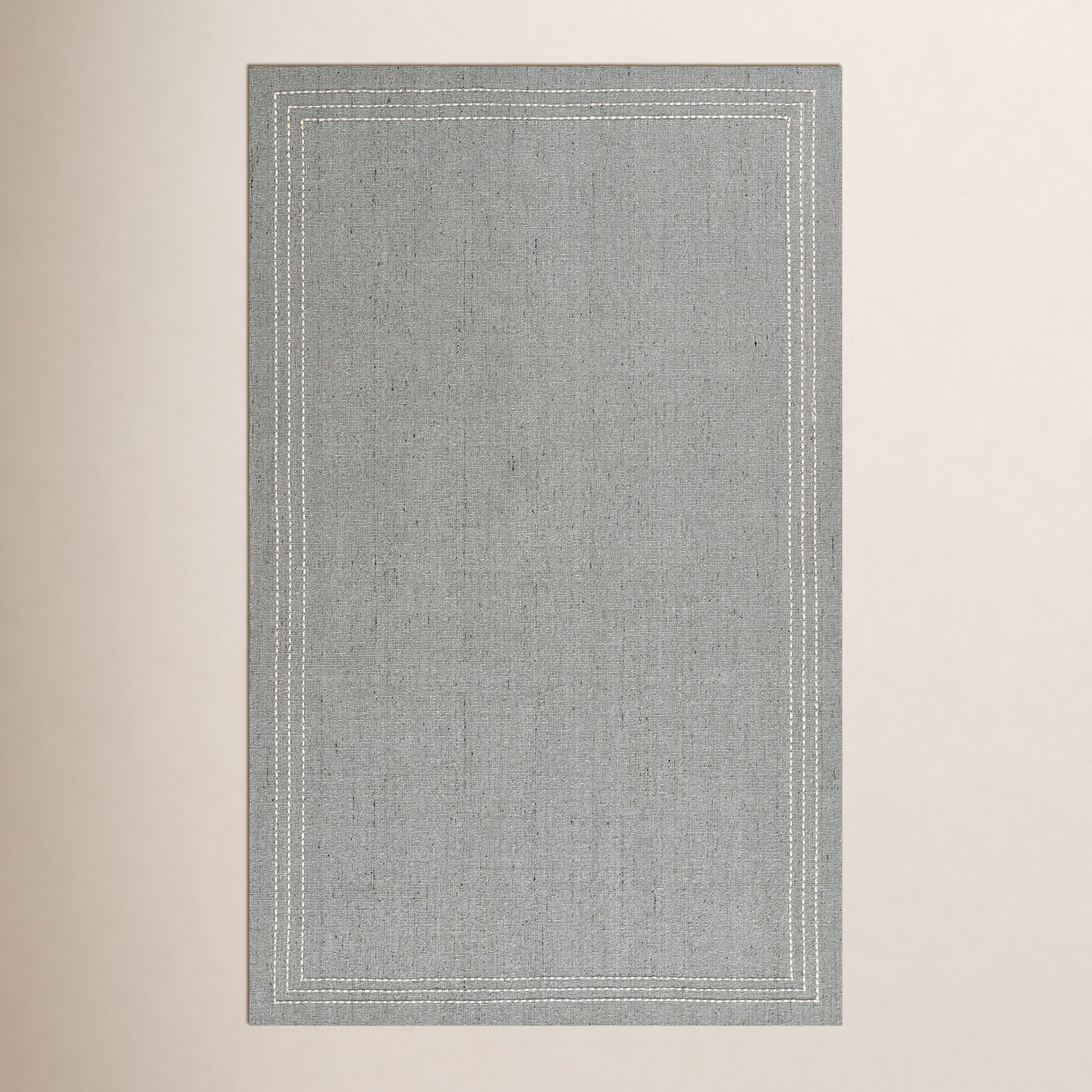 Patton Light Blue Hand-Loomed Wool Rug, Rectangle 9' x 12'