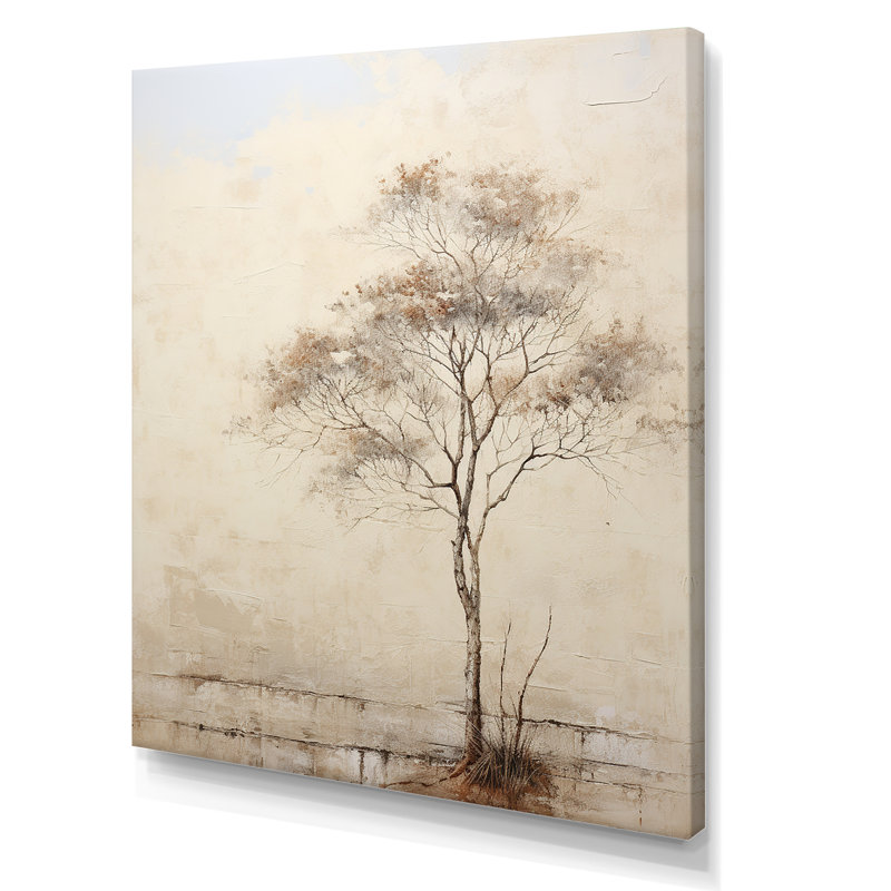 Arbre africain africain minimaliste - décoration murale arbre africain, Toile tendue, H 20 po x l 12 po