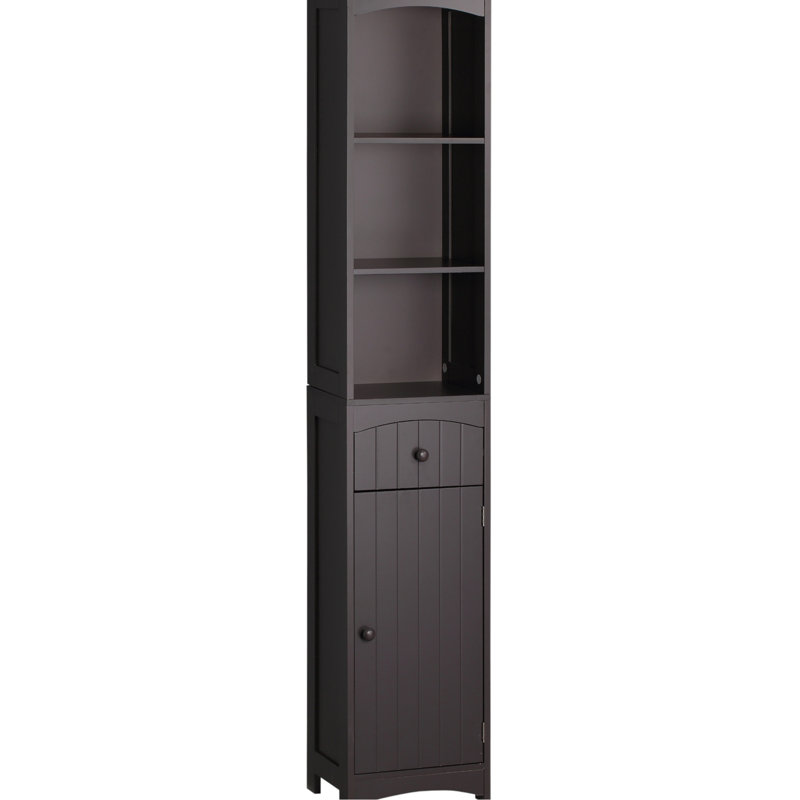 Brown Bathroom Shelf - 3 And Drawer For Essentials Storage Unit In Optimizing Organization