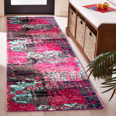 Hertzler Abstract Pink Area Rug