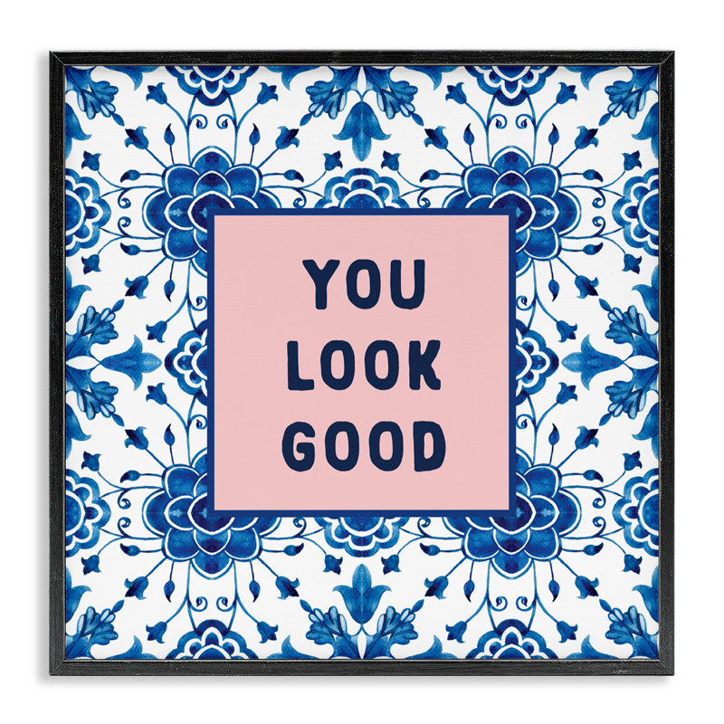 «You Look Good Boho», estampe numérique giclée, design par lettré et doublé, Giclée encadrée noir minuit, H 12 po x l 12 po