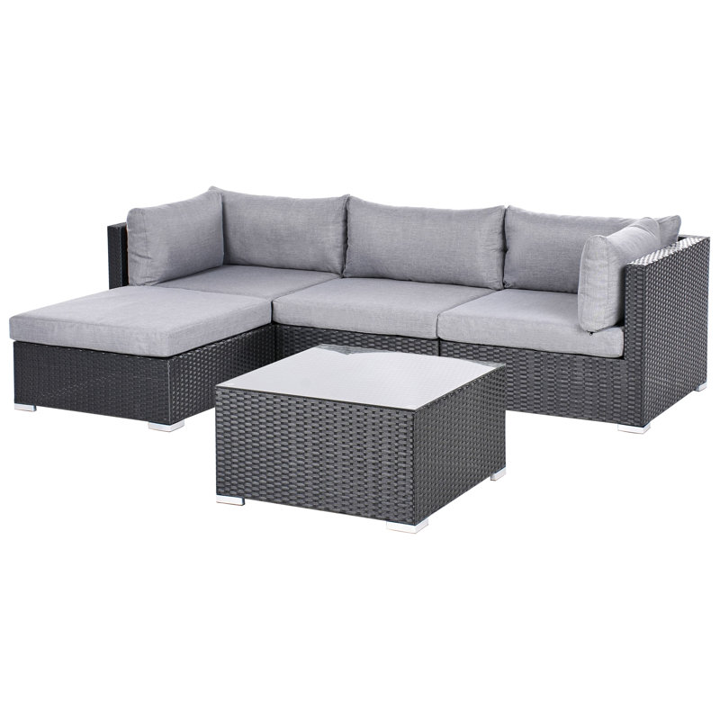 SANO Wicker 4 - Person Garden Lounge Set with Cushions