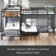 Lit superposé quadruple pour 4 enfants, structure de lit superposé simple en métal robuste, lit superposé triple amovible, peut être divisé en 3 lits simples, noir